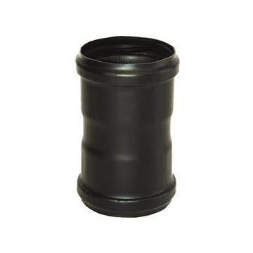 Manicotto di giunzione FF/MM in acciaio 1.2 Ø100 – Verniciato nero alta temperatura