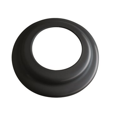 Rosone coprimuro Ø80 – Acciaio 1.2 mm verniciato nero per alte temperature