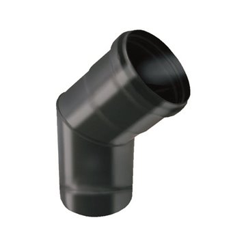 Curva a 45° mf - acciaio 0.8 curva smaltato 45° nero sp.0,8 mm d.80