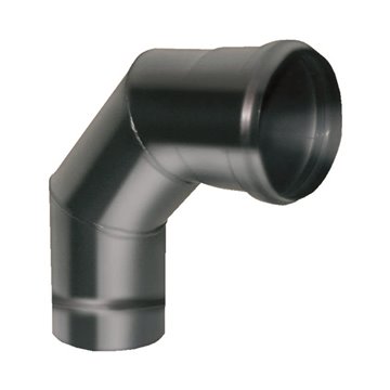 Curva a 90° mf - acciaio 0.8 curva smaltato 90° nero sp.0,8 mm d.80