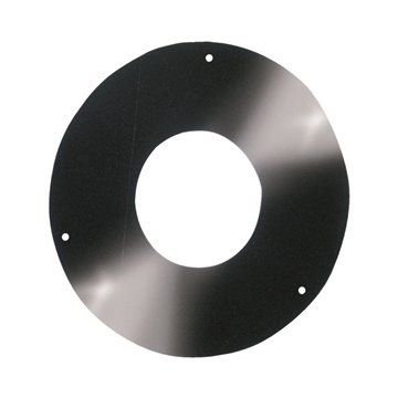 Rosone Coprimuro Smaltato Nero Ø80mm Lamiera Alte Temperature | Idrobay