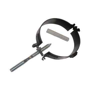 Collare a muro coll.fissa tubo c. tassello ferro smaltato nero d.100