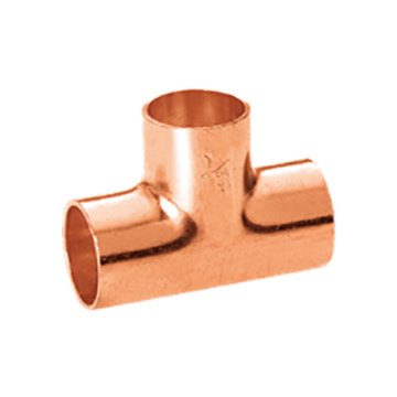 Raccordo a t in rame tee 90° sp. 1 mm 1" f/f/f