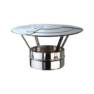 Cappello cinese inox Ø125 – Terminale per canna fumaria in acciaio inox AISI 316L