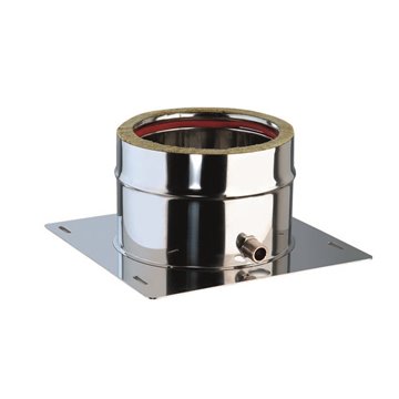 Piastra di base - inox/inox con scarico laterale l 154 mm piastra base dp c/scar.d130