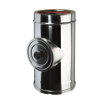 Elemento con ispezione tonda mf inox/inox tubo isp.dp c/tappo d300/350