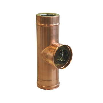 Raccordo a "t" 90° inox/rame tee inox-rame 90g dp d 100