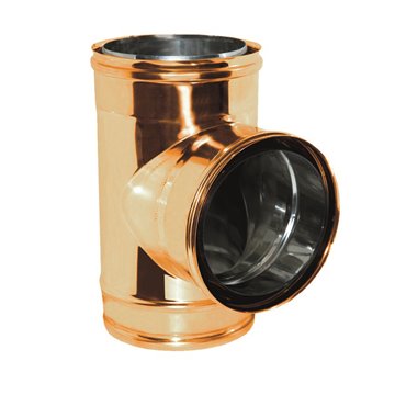 Raccordo a "t" 90° mf- aria/inox/rame l 244 mm racc.tee 90° inox/rame 80/100 coib.aria