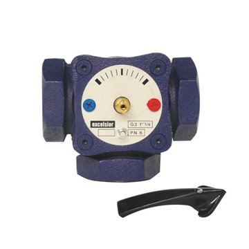 Valvola miscelatrice a 3 vie con parte rotante interna a farfalla/rotore valv.miscel.3vie 2"ghisa filet