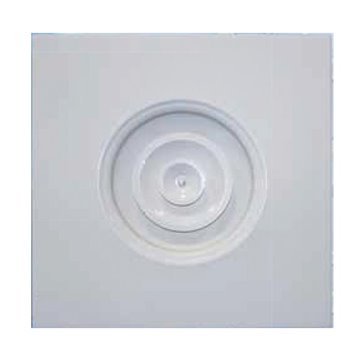 Diffusore Circolare a Coni Regolabili con Cornice Quadrata – Ø 150 mm | Cod. 900136
