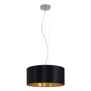 MASERLO - Sospensione - E27 3X60W - Struttura in acciaio / finitura ni