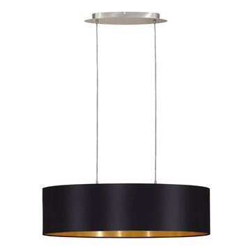 MASERLO - Sospensione - E27 2X60W - Struttura in acciaio / finitura ni