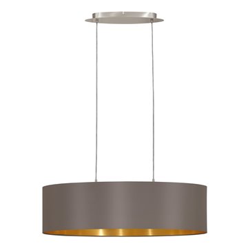 MASERLO - Sospensione - E27 2X60W - Struttura in acciaio / finitura ni