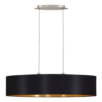 MASERLO - Sospensione - E27 2X60W - Struttura in acciaio / finitura ni