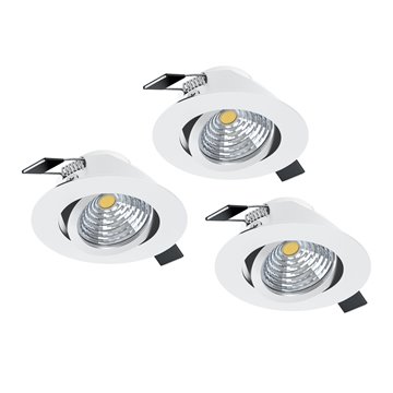 SALICETO Illuminazione da incasso LED 3X6W 4000K 1350Lm inclusa Strutt