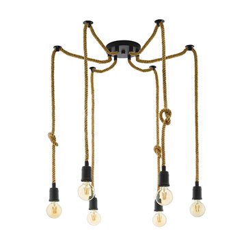 RAMPSIDE - Sospensione - E27 6X28W - Struttura in acciaio / finitura n