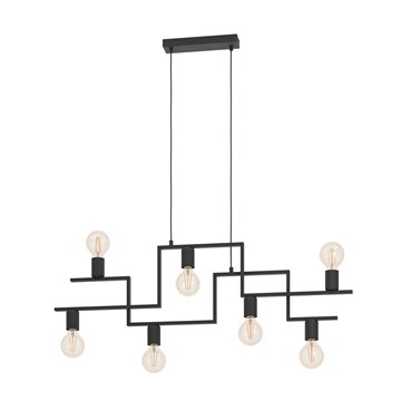 FEMBARD - Sospensione - E27 7X60W - Struttura in acciaio / finitura ne