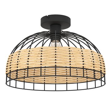 ANWICK - Plafone - E27 1X60W - Struttura in acciaio / finitura nero D