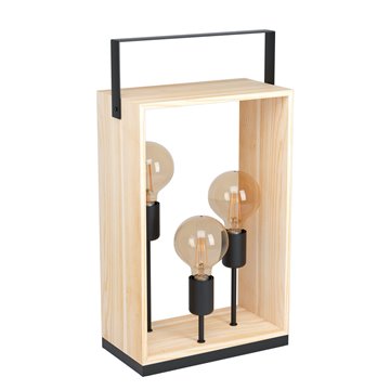 FAMBOROUGH - Lampada da tavolo - E27 3X40W - Struttura in metallo e le