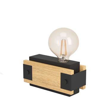 LAYHAM - Lampada da tavolo - E27-LED 1X16W - Struttura in legno, accia