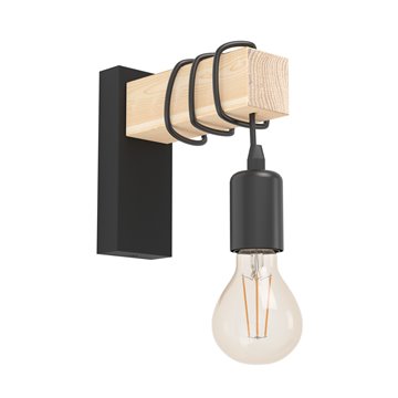 TOWNSHEND - Applique - E27-LED 1X10W - Struttura in metallo e legno / 