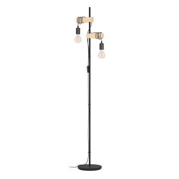 TOWNSHEND - Piantana - E27-LED 2X10W - Struttura in metallo e legno / 