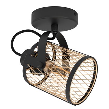 DELLOW - Faretti - E27 1X40W - Struttura in acciaio / finitura nero D