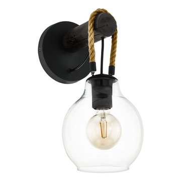 RODING - Applique - E27 1X40W - Struttura in metallo e legno / finitur