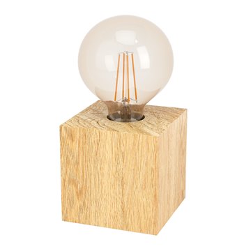 PRESTWICK 2 - Lampada da tavolo - E27 1X40W - Struttura in legno / fin