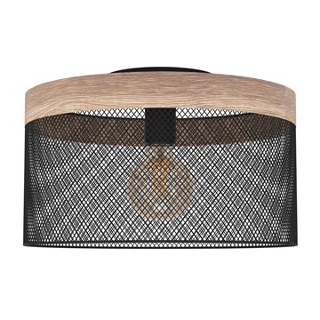 KILNSDALE - Plafone - E27 1X40W - Struttura in metallo e legno / finit