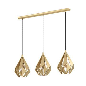 CARLTON - Sospensione - E27 3X60W - Struttura in acciaio / finitura do