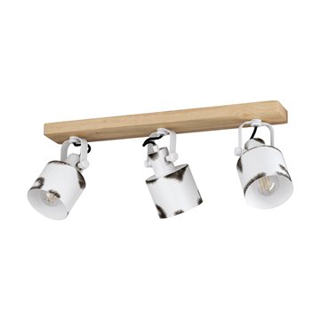 KILBURN - Faretti - E27 3X40W - Struttura in legno / finitura marrone