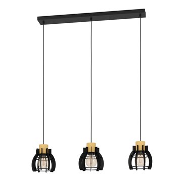 STILLINGTON 1 - Sospensione - E27 3X40W - Struttura in metallo e legno