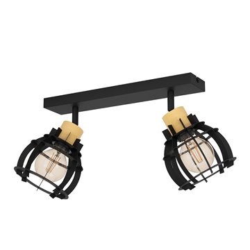 STILLINGTON 1 - Faretti - E27 2X40W - Struttura in metallo e legno / f