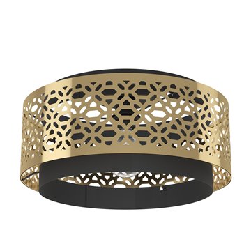 SANDBACH - Plafone - E27 1X40W - Struttura in acciaio / finitura nero,