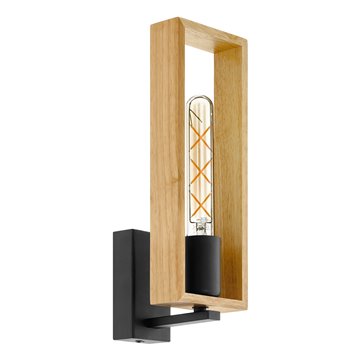 LITTLETON - Applique - E27 1X40W - Struttura in acciaio / finitura ner