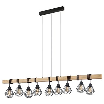 TOWNSHEND 5 - Sospensione - E27 9X60W - Struttura in metallo e legno /