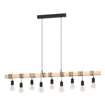 TOWNSHEND - Sospensione - E27 9X60W - Struttura in legno, acciaio / fi