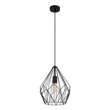 CARLTON - Sospensione - E27 1X60W - Struttura in acciaio / finitura ne