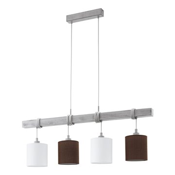 TOWNSHEND 2 - Sospensione - E27 4X60W - Struttura in metallo e legno /