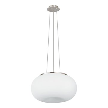 OPTICA - Sospensione - E27 2X60W - Struttura in acciaio / finitura nic