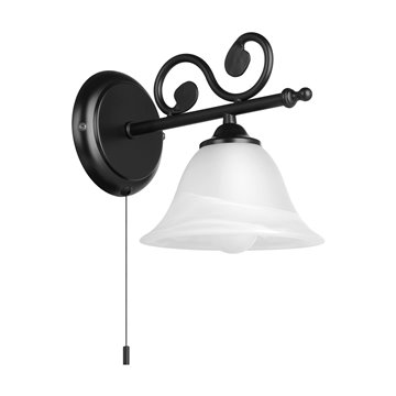 MURCIA - Applique - E14 1X40W - Struttura in acciaio / finitura nero 