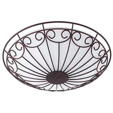 COLTI - Plafone - E27 2X25W - Struttura in acciaio / finitura marrone 