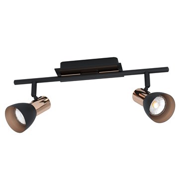 BARNHAM - Faretti - GU10-LED 2X3W inclusa - Struttura in acciaio / fin