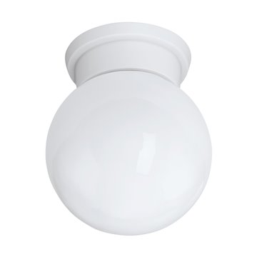 DURELO - Plafone - E27 1X28W - Struttura in plastica / finitura bianco