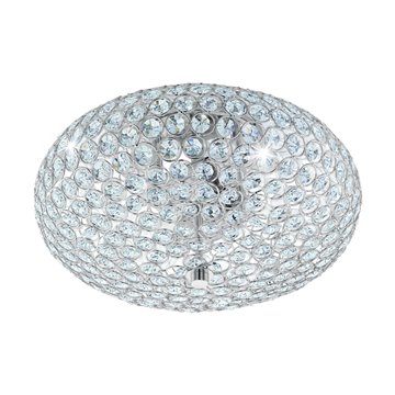 CLEMENTE - Plafone - E27 2X60W - Struttura in acciaio / finitura cromo