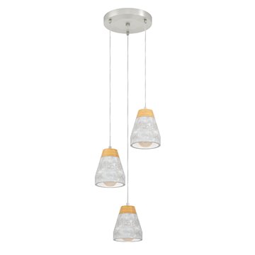 TAREGA - Sospensione - E27 3X10W - Struttura in acciaio / finitura gri