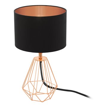 CARLTON 2 - Lampada da tavolo - E14 1X60W - Struttura in acciaio / fin