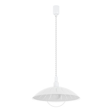 ALVEZ - Sospensione - E27 1X60W - Struttura in plastica / finitura bia