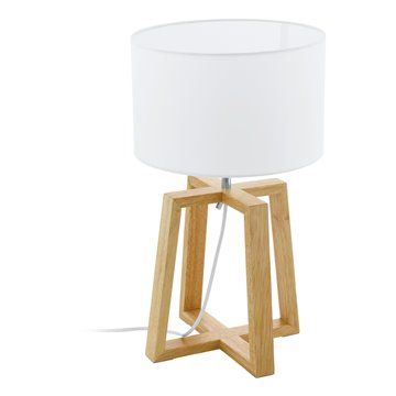 CHIETINO 1 - Lampada da tavolo - E27 1X60W - Struttura in legno, accia
